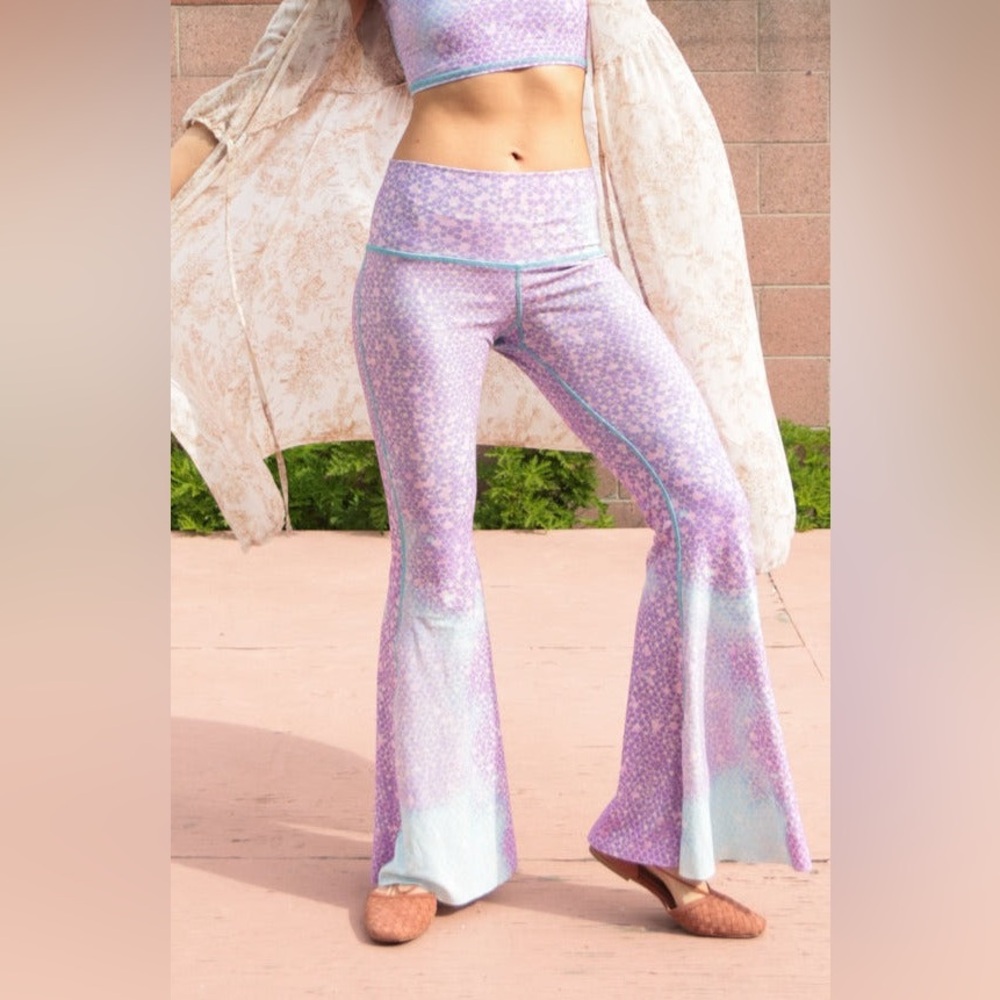 Teeki Mermaid Fairy Queen Lavender Crop Bell Bottoms XS Petite